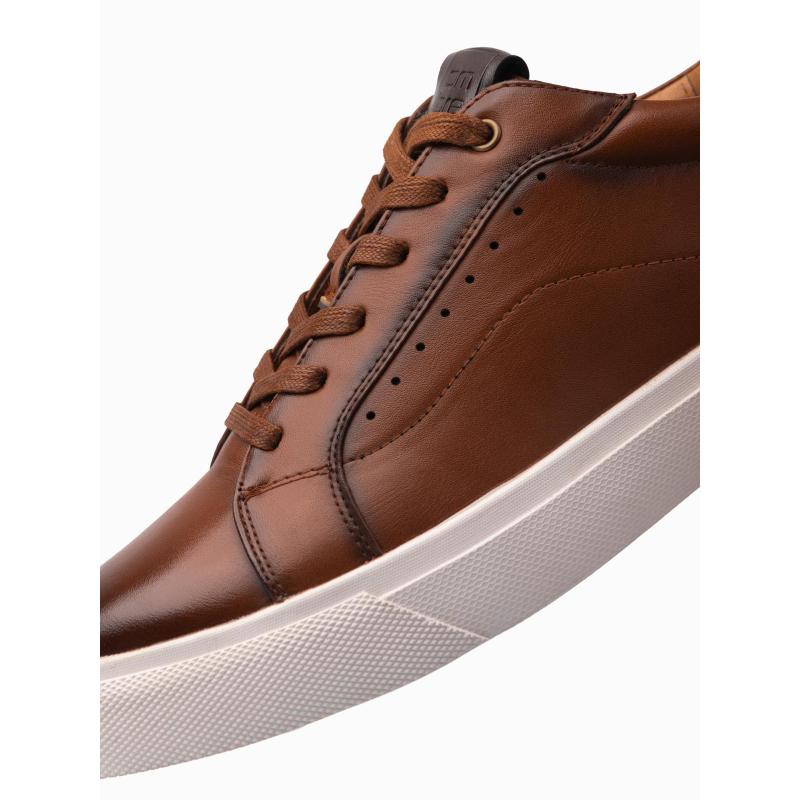 Férfi cipők öko bőrből – barna V1 OM-FOCS-0179