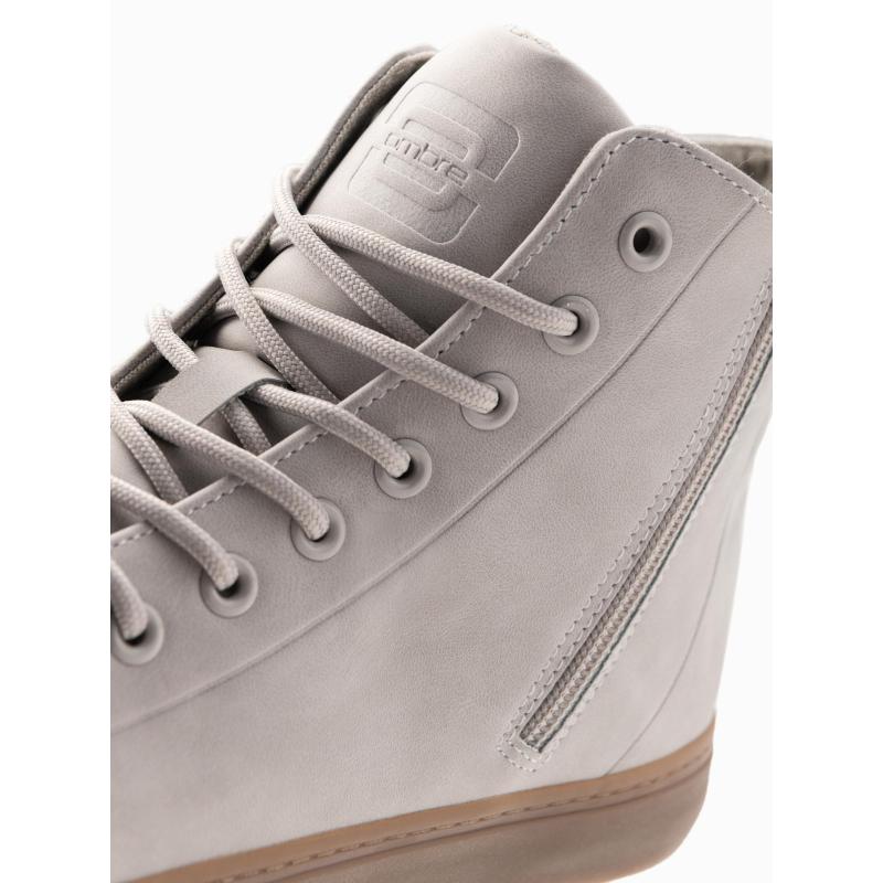 Férfi bokacsizma gumitalppal – hamuszürke V3 OM-FOTH-0187