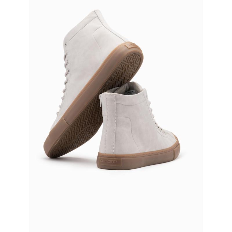 Férfi bokacsizma gumitalppal – hamuszürke V3 OM-FOTH-0187