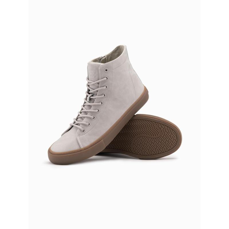 Férfi bokacsizma gumitalppal – hamuszürke V3 OM-FOTH-0187