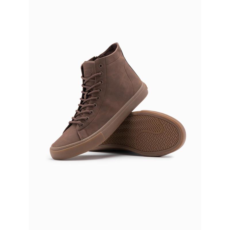 Férfi bokacsizma gumitalppal – barna V4 OM-FOTH-0187