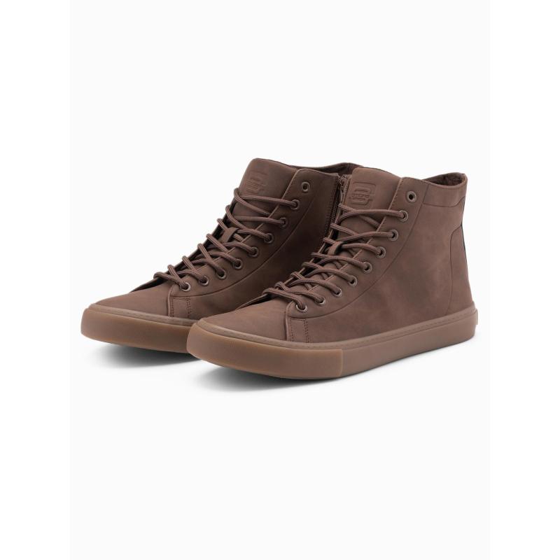 Férfi bokacsizma gumitalppal – barna V4 OM-FOTH-0187