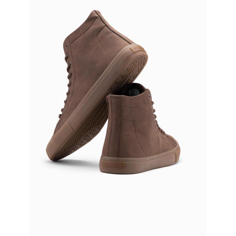 Férfi bokacsizma gumitalppal – barna V4 OM-FOTH-0187