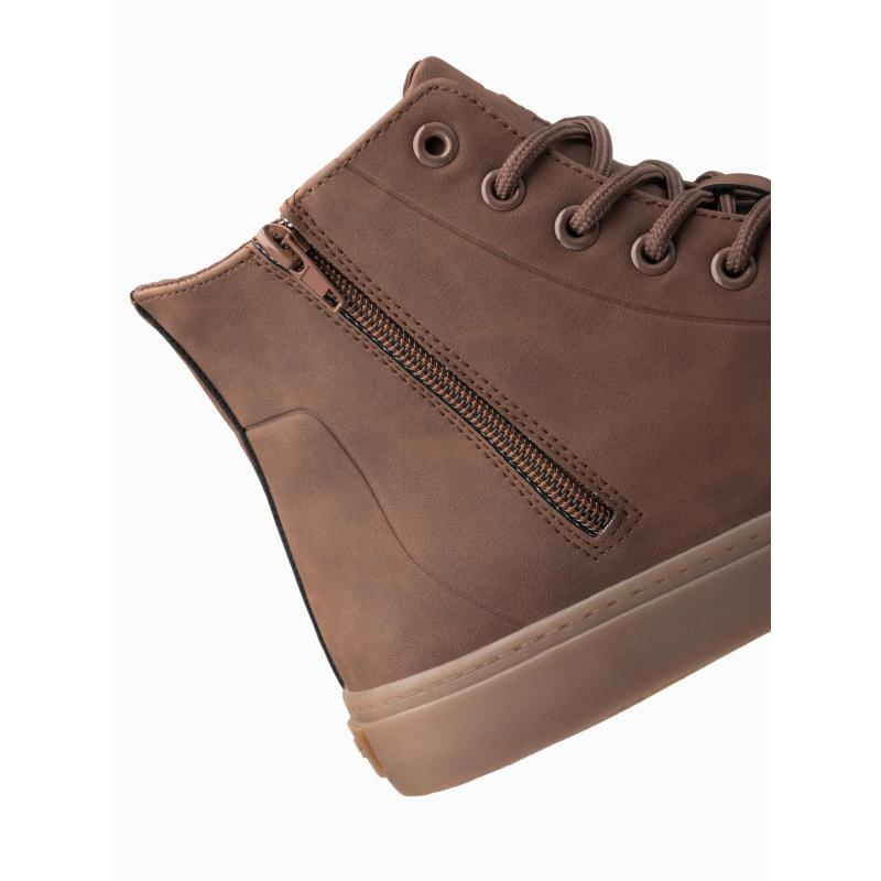 Férfi bokacsizma gumitalppal – barna V4 OM-FOTH-0187