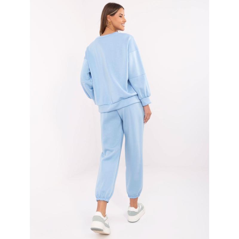 Světle modrá tepláková souprava se spodním dílem joggerů