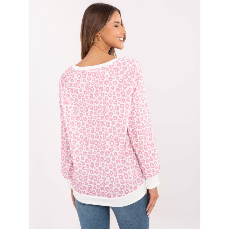 Špinavě růžová a bílá viskózová halenka