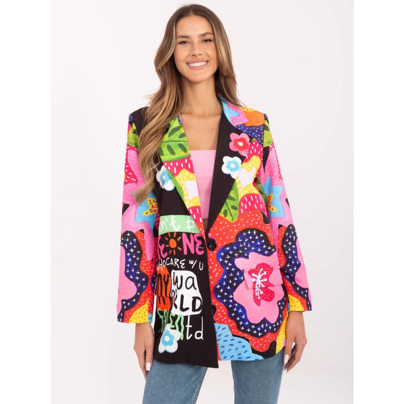 Dámská bunda černé barvy s nápisem