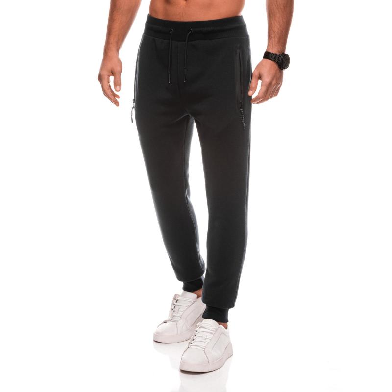 Pánské jednotné tepláky BASIC joggers - černé V6 EM-PABS-0108