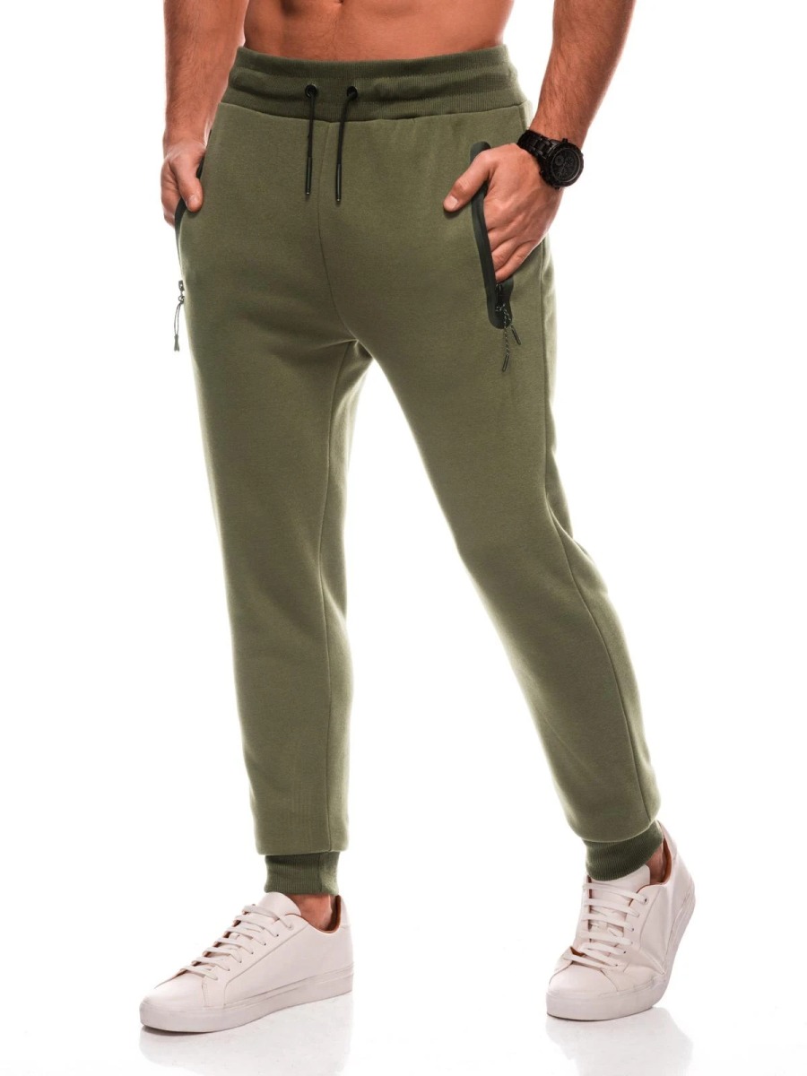 Pánske jednotné tepláky BASIC - zelené V6 EM-PABS-0108