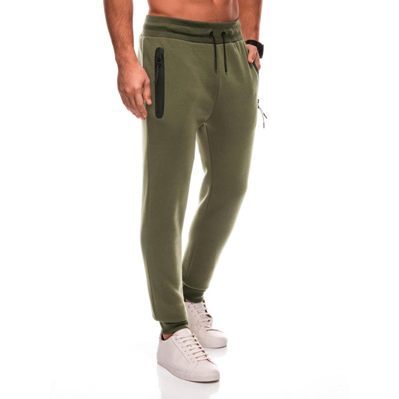 Pánské jednotné tepláky BASIC joggers - zelené V6 EM-PABS-0108