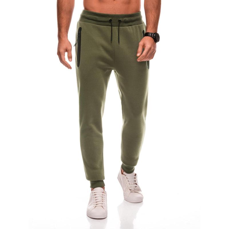 Pánské jednotné tepláky BASIC joggers - zelené V6 EM-PABS-0108