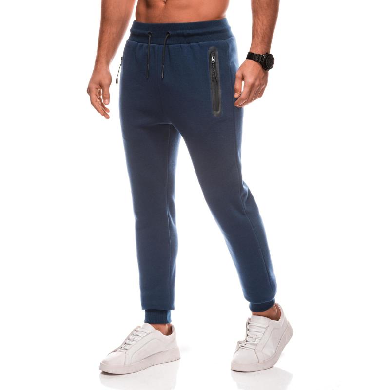 Pánské jednotné tepláky BASIC joggers - námořnická modrá V6 EM-PABS-0108