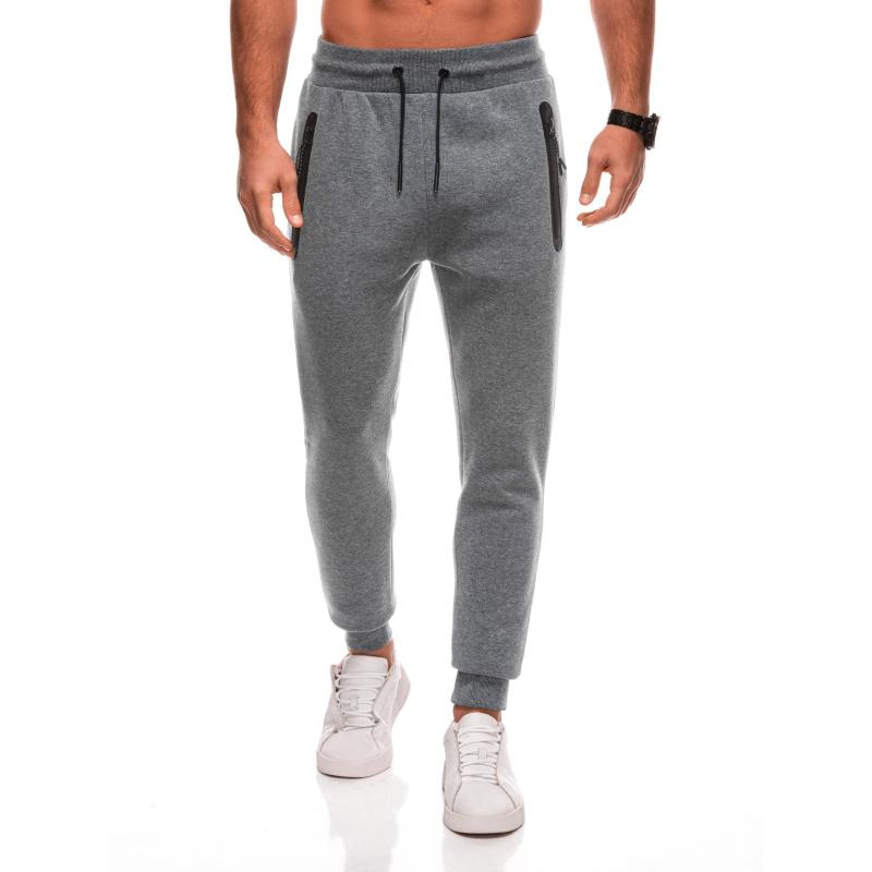 Pánské jednotné tepláky BASIC joggers - šedé V6 EM-PABS-0108
