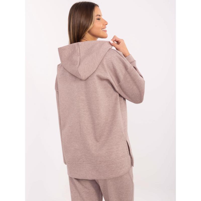 Sötétbézs melange női melegítőnadrág