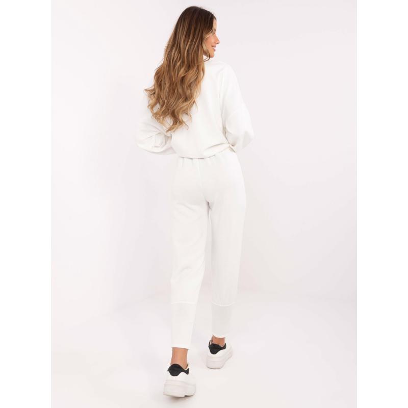 Teplákové kalhoty z viskózové směsi v barvě ecru