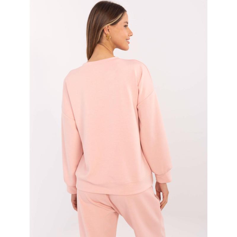 Barackszínű női kerek nyakú blúz