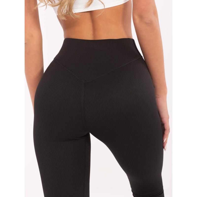 Černé sportovní basic legíny s vysokým pasem