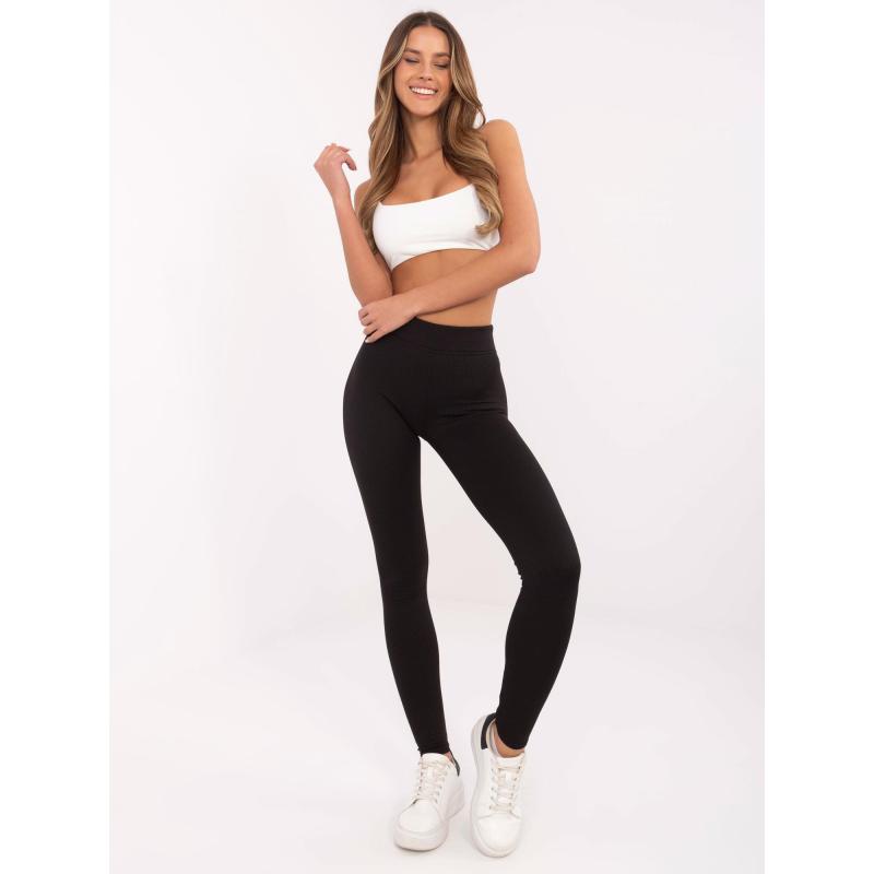 Černé sportovní basic legíny s vysokým pasem