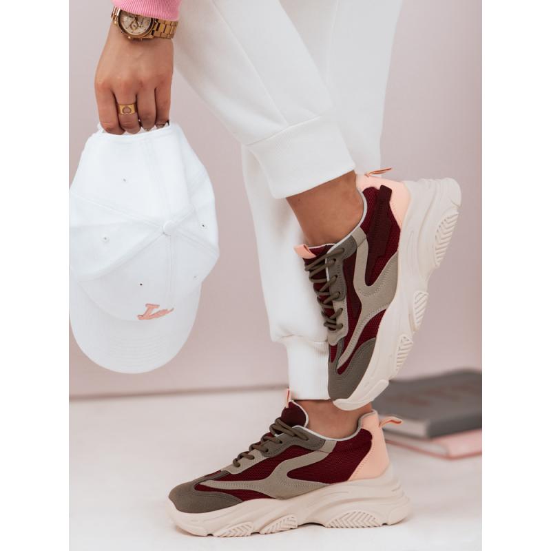 Női platformos tornacipő VISTALA bordó