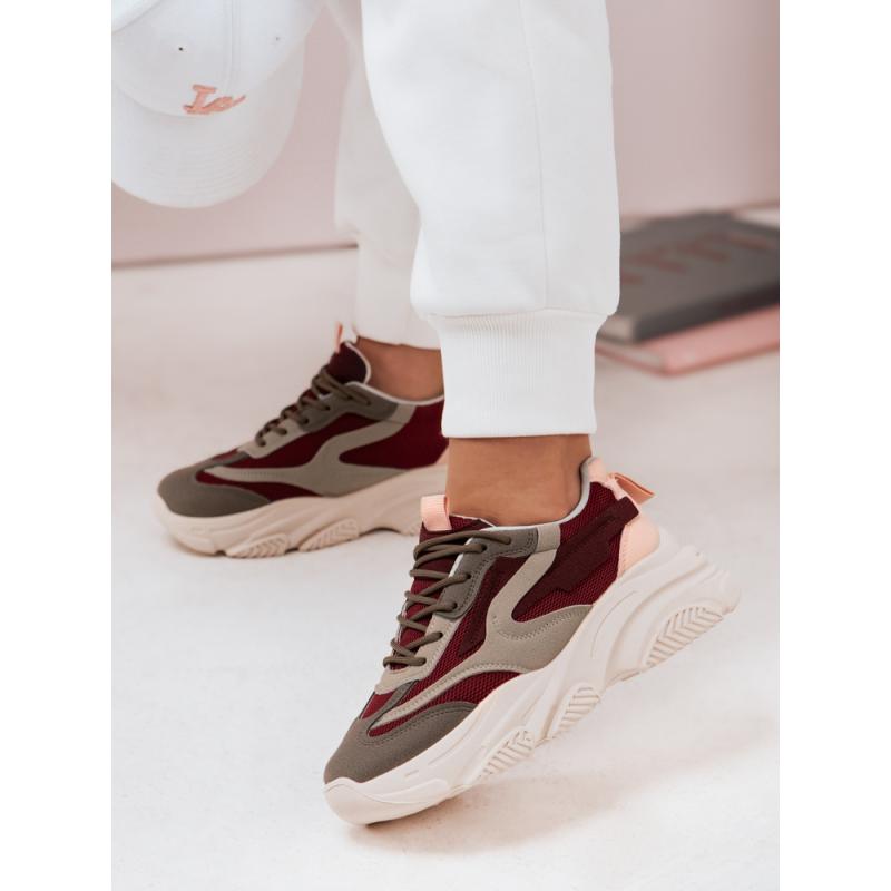 Női platformos tornacipő VISTALA bordó