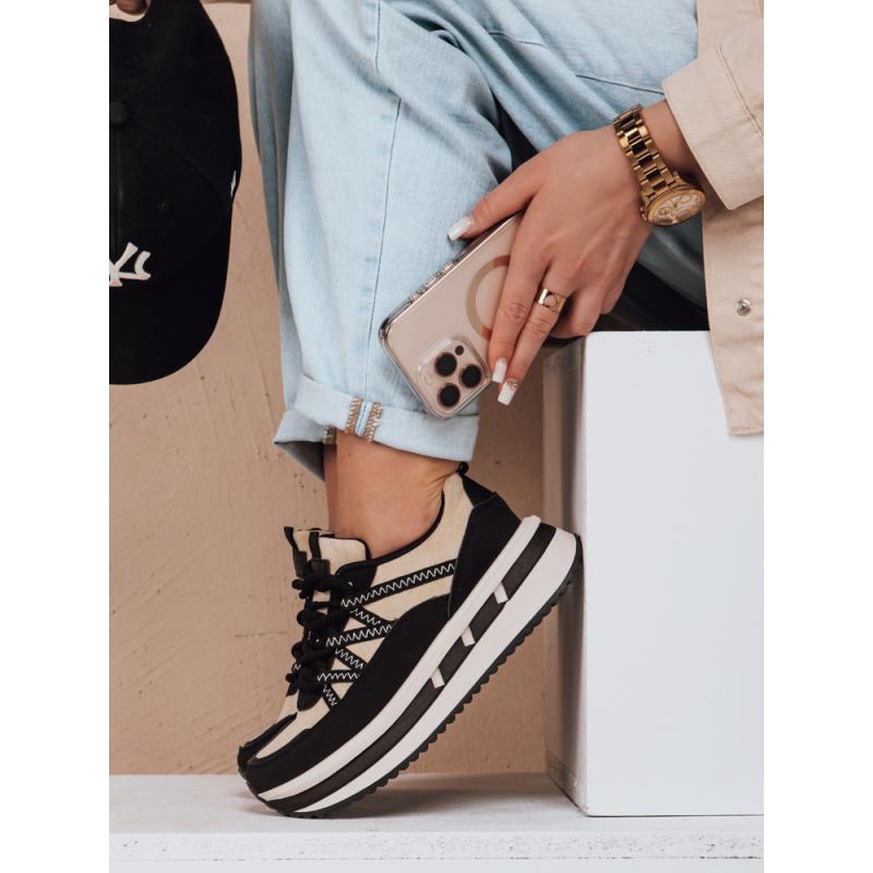 Dámské tenisky ZENSHO na platformě černé