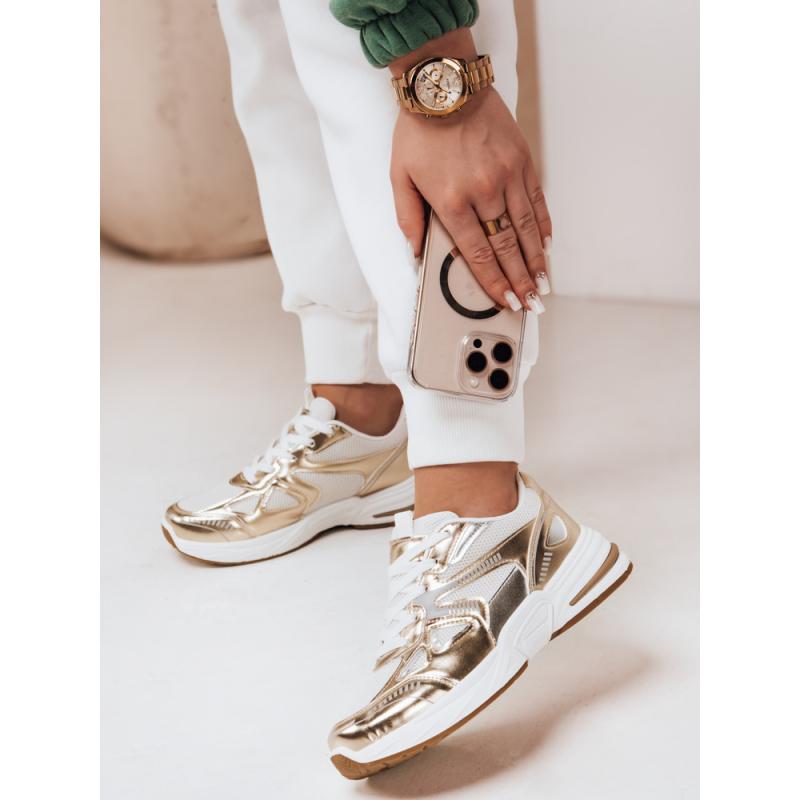 Dámske tenisky s plochou podrážkou ROYALFIT zlaté