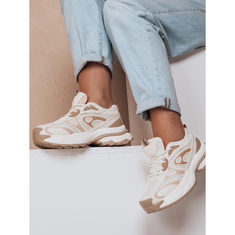 Dámské sportovní tenisky na platformě AIRBOOS béžové