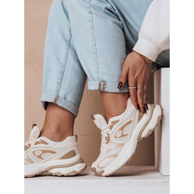 Dámské sportovní tenisky na platformě AIRBOOS béžové