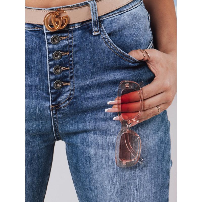 Dámské džíny slim fit DENIMFIT námořnická modř