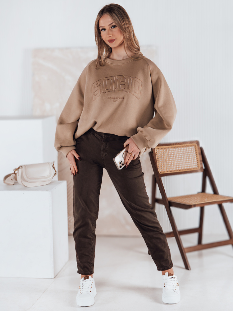 Dámské džínové kalhoty STREETSTYLE coffee - foto 2