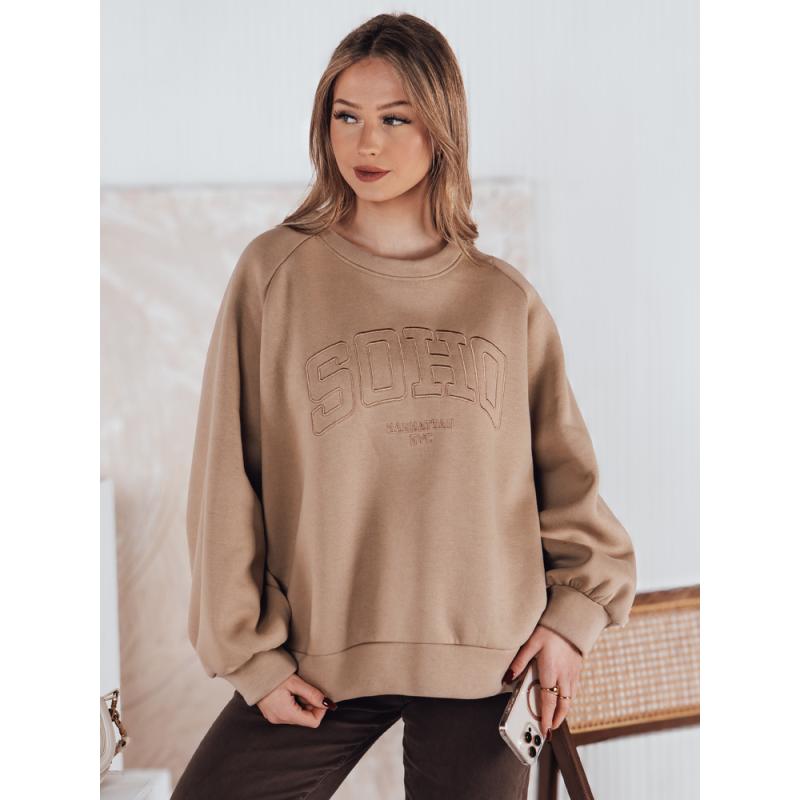 Női pulóver COSYONE, kávé