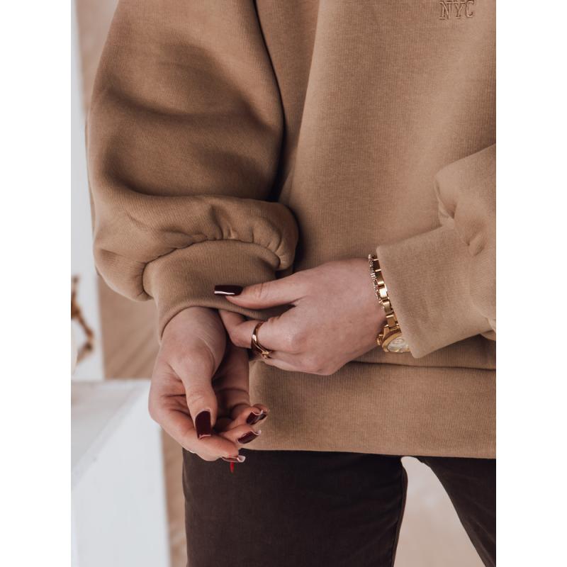 Női pulóver COSYONE, kávé