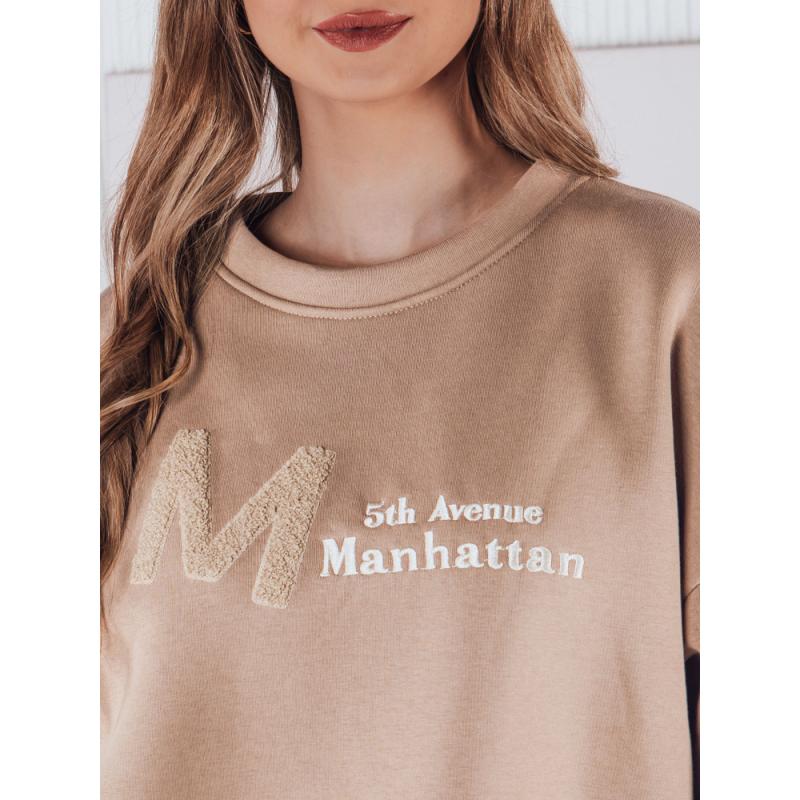 Női pulóver AVENUE, egy méret, oversize, bézs