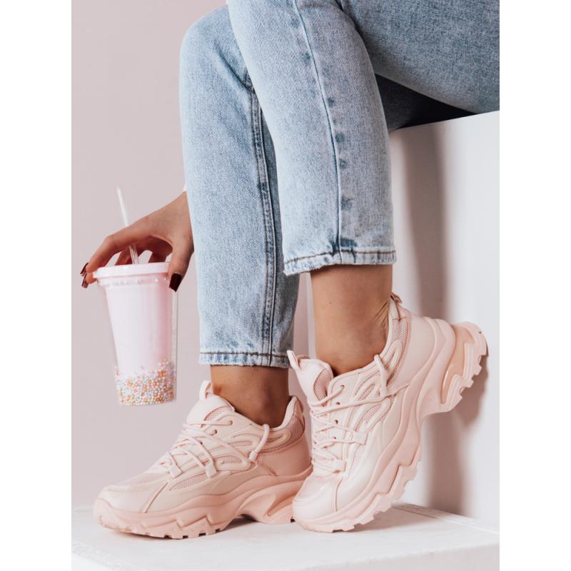 Dámské tenisky se silnější podrážkou SOFTLACE růžové