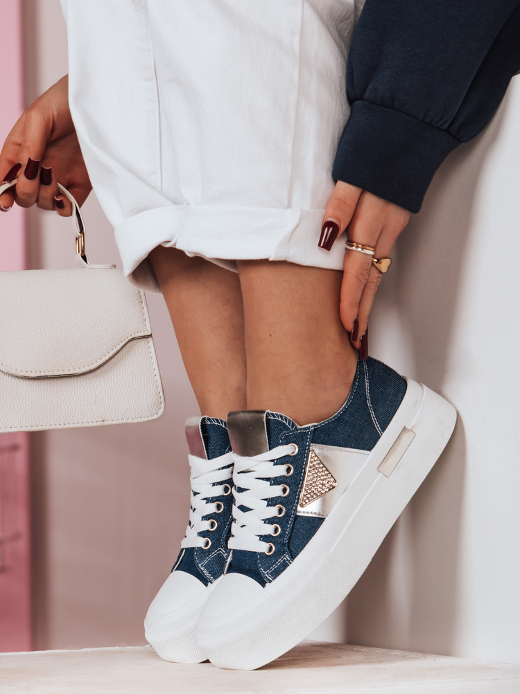 Dámske tenisky na platforme TRENDIS denim
