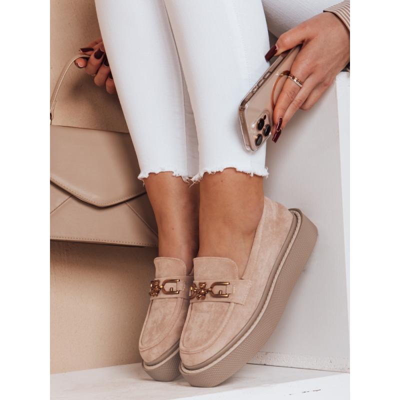 Dámské mokasíny LOFELIS na platformě růžové