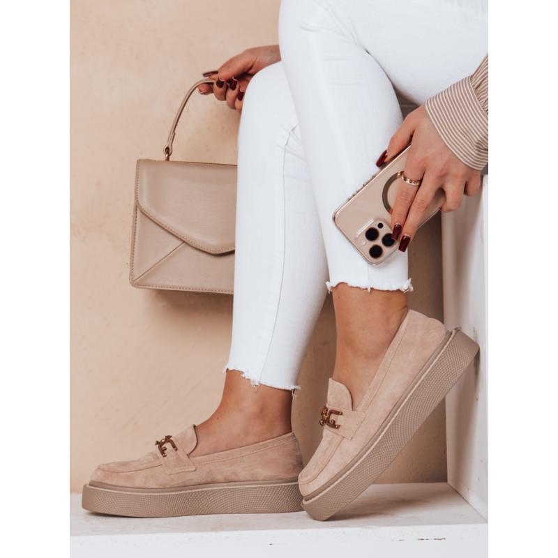 Dámské mokasíny LOFELIS na platformě růžové