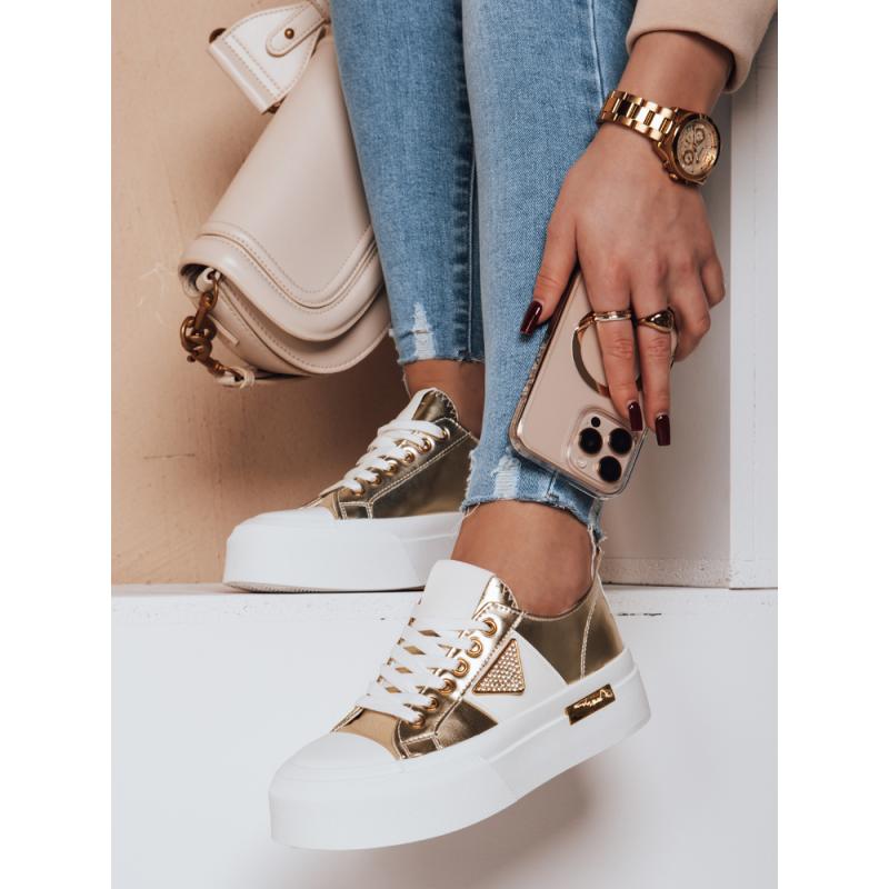 Dámské tenisky TRENDIS na platformě zlaté