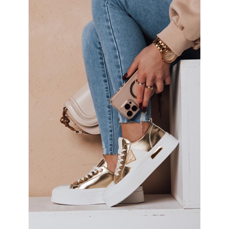 Dámské tenisky TRENDIS na platformě zlaté