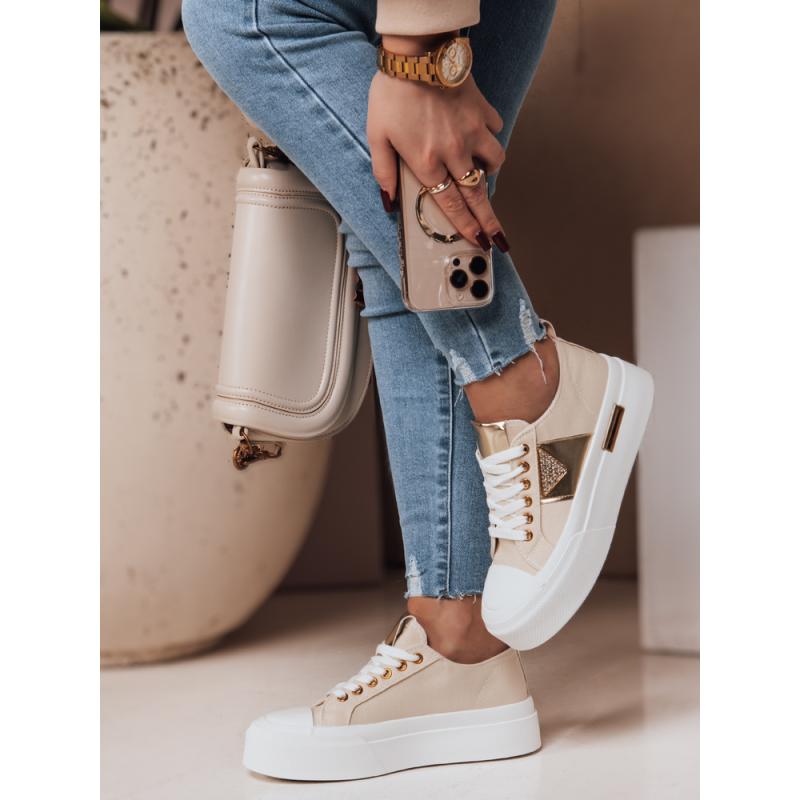 Dámské tenisky TRENDIS na platformě béžové