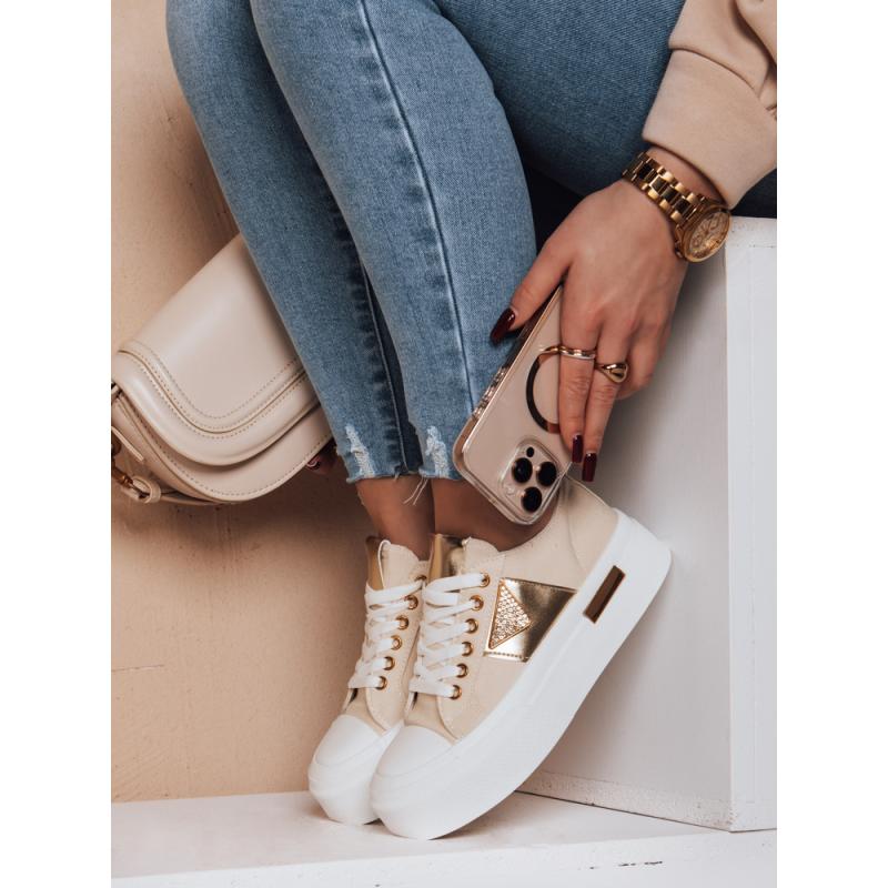 Dámské tenisky TRENDIS na platformě béžové