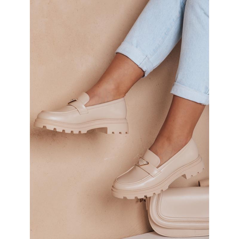 Női lapos talpú cipő ELEGANCIO beige