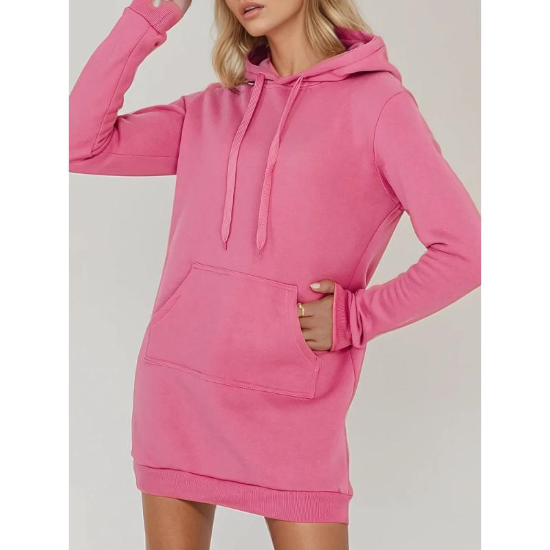 TIMMY női hosszú pulóver, kapucnis, oversize, rózsaszín