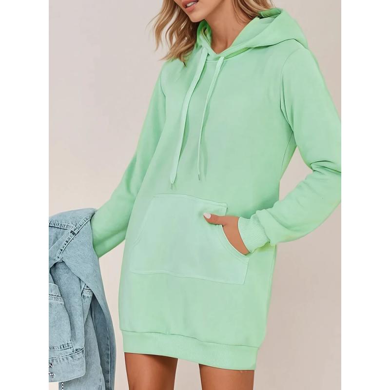 Női hosszú pulóver kapucnival, oversize TIMMY menta