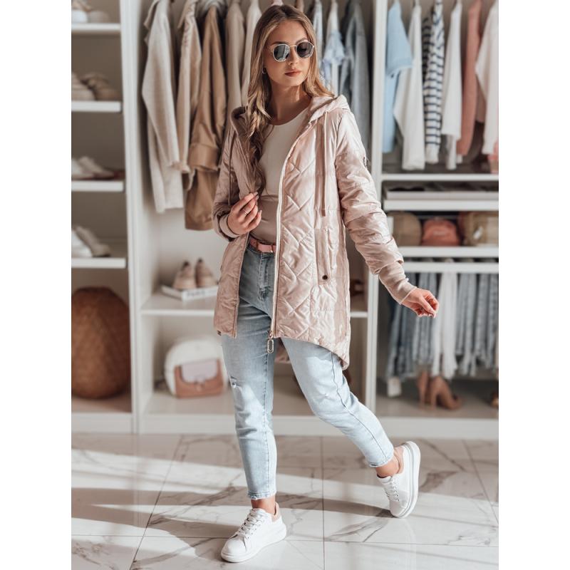 Dámská přechodová prošívaná bunda ROSSANA růžová