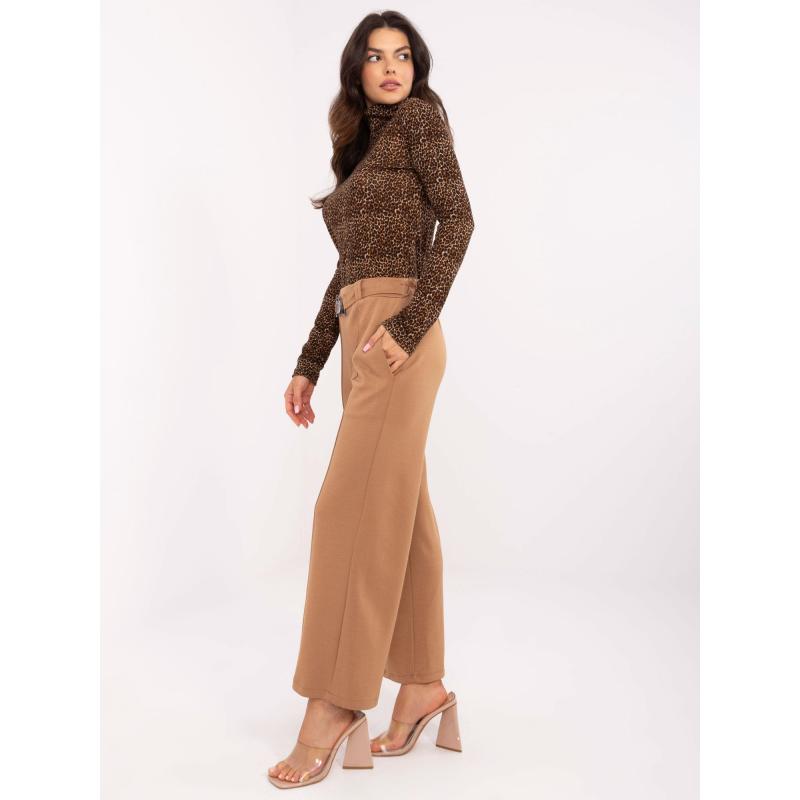 Tmavě čokoládové tepláky z viskózy