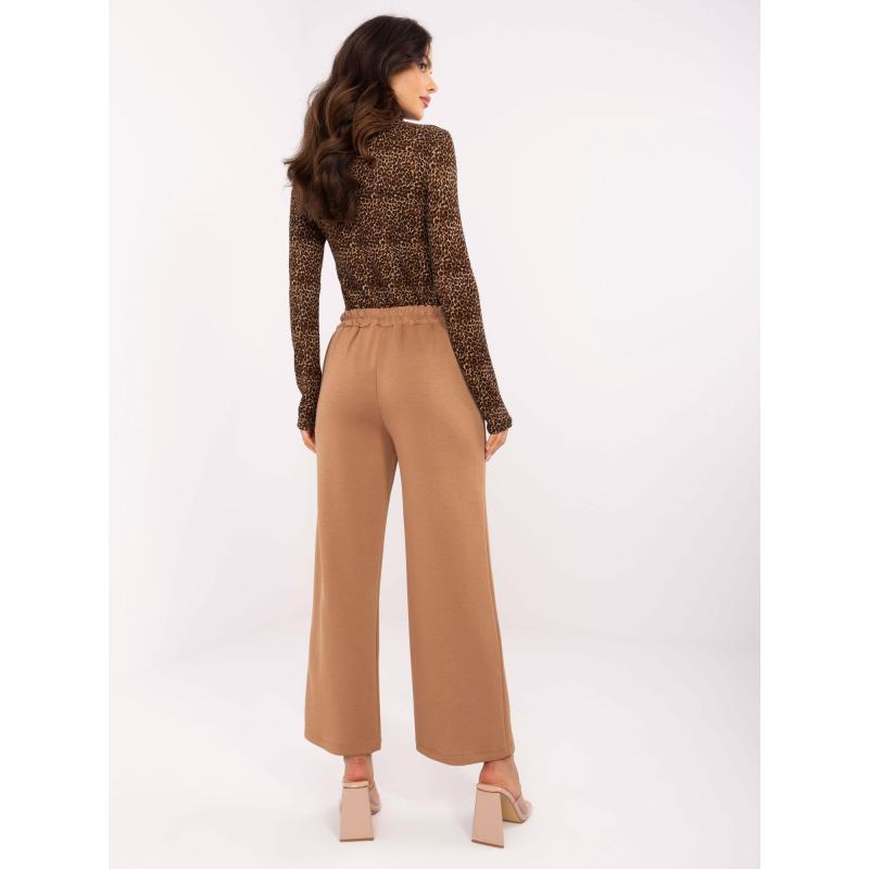 Tmavě čokoládové tepláky z viskózy