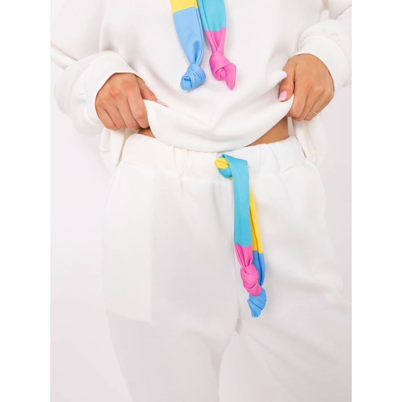 Ecru tepláková souprava s rovnými kalhotami