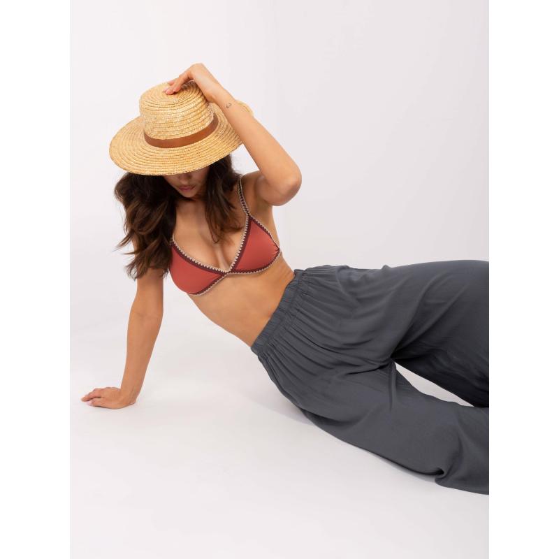 Grafitové letní kalhoty se švy OCH BELLA