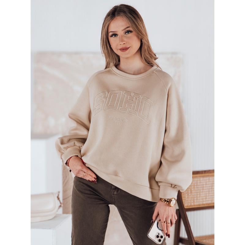 Női pulóver egy méretben COSYONE bézs